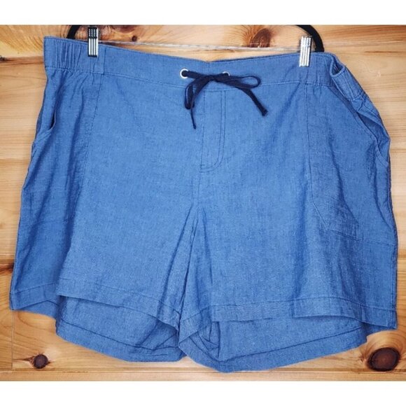 Lane Bryant Pants - Lane Bryant Pull On Plus Size Short Size 22 Denim Look Lightweight Pockets